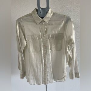 J. Crew Metallic Gold Button-Down Shirt